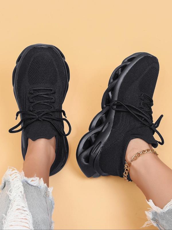 Women's Sporty Lace Up Low Top Minimalist Sneakers, Casual Comfortable Breathable Running Sports Shoes, All-match Non-slip Sneakers for Daily Wear