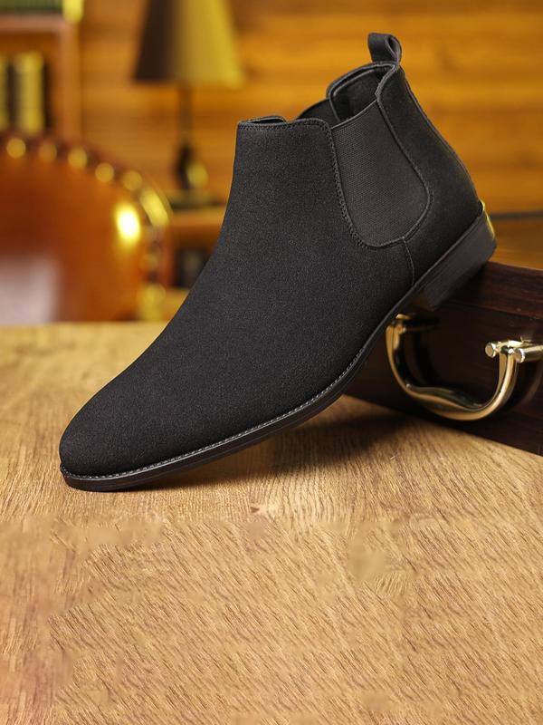 Men's Fashionable Solid Color Chelsea Boots, Casual Comfortable Ankle Boots for Daily Wear, Fashion Shoes for Party, Daily Clothing Decor