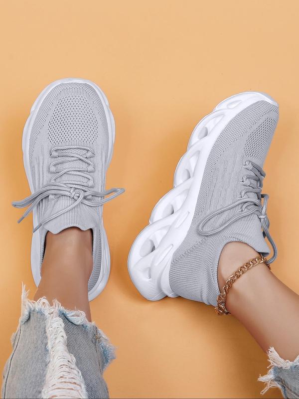 Women's Sporty Lace Up Low Top Minimalist Sneakers, Casual Comfortable Breathable Running Sports Shoes, All-match Non-slip Sneakers for Daily Wear