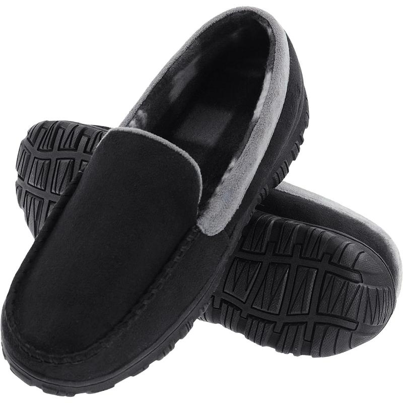 Mens Slippers moccasins for mens memory foam house slippers indoor outdoor house shoes