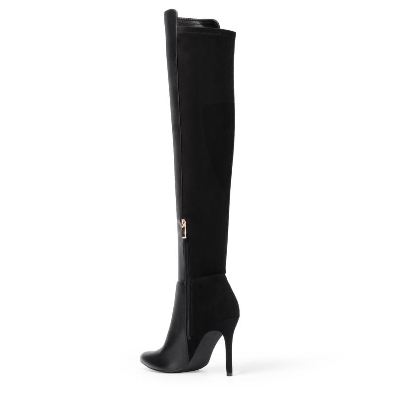 Dream Pairs Women's Stretch Pointed Toe Stiletto Over The Knee Boots