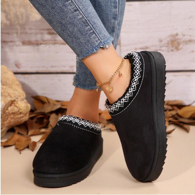 Women's Fur Lined Sandals And Platform Snow Boots - Non Slip Winter Slippers - Girl, Walking Shoes