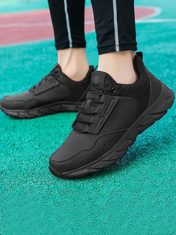 Men's Sporty Lace Up Low Top Walking Shoes, Casual Comfortable Breathable Running Shoes, Fashionable Sneakers for Daily Wear