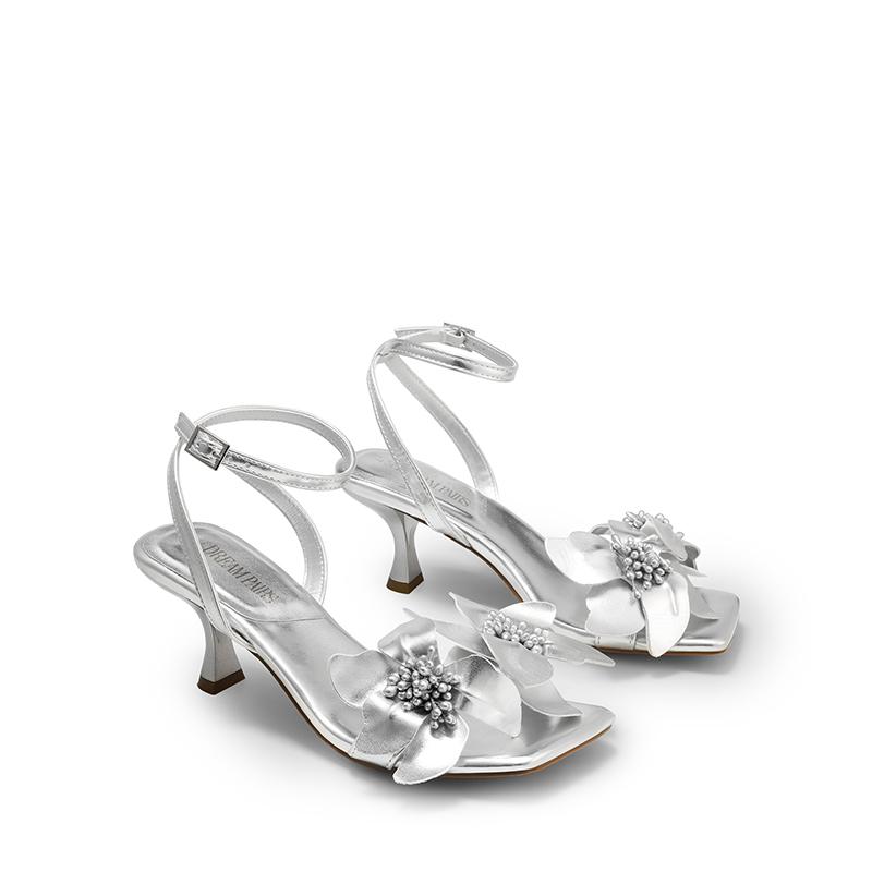 Dream Pairs Women's Flower Kitten Heel Sandals