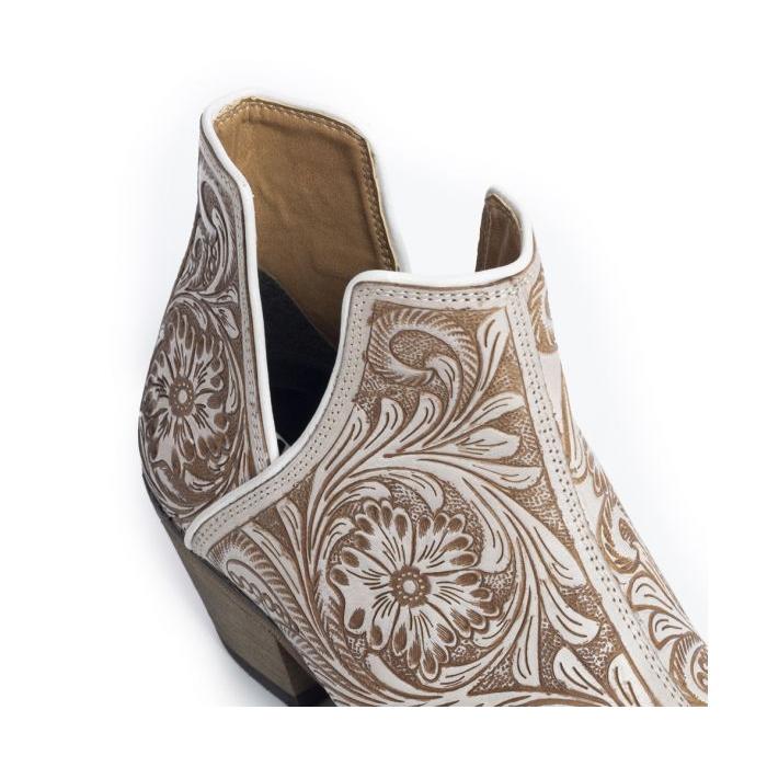 Western Moxie Hand-tooled Booties