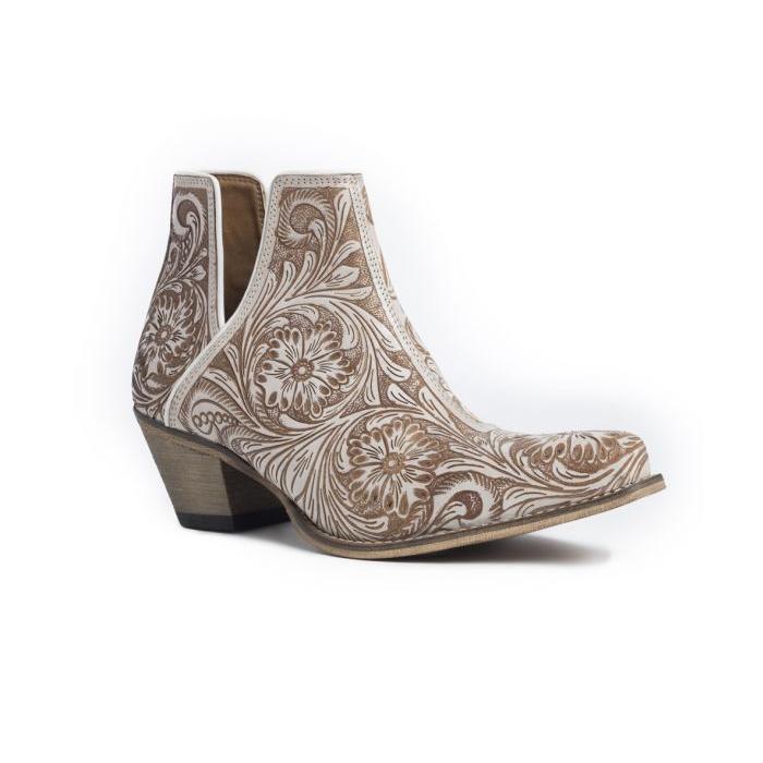 Western Moxie Hand-tooled Booties