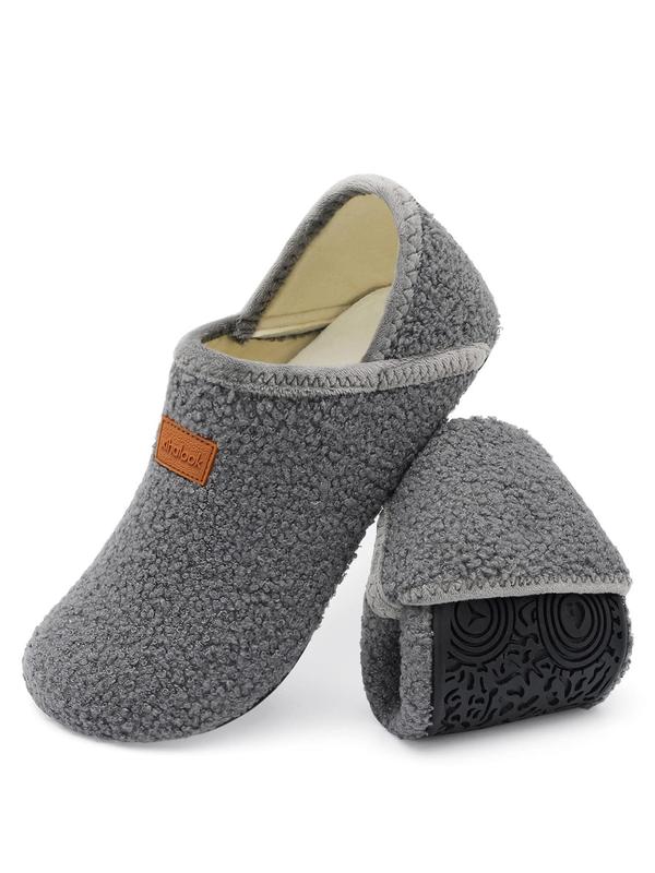 Women's Solid Color Plush Slippers, Casual Soft Comfortable Home Slippers, Warm Slippers for Indoor & Outdoor Use for Fall & Winter