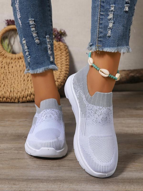 Women's Fashionable Lace Up Mesh Low Top Sneakers, Casual Comfortable Breathable Sports Running Shoes, All-match Basic Shoes for Daily Wear