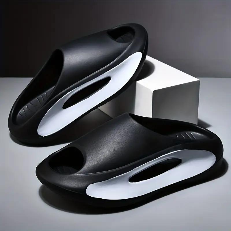 Men's Summer 2024 Casual Comfort Fish Mouth Shape Design Slides, Non-slip Soft Cushioned Slippers, Adjustable Open-toed Slides for Walking Shoes