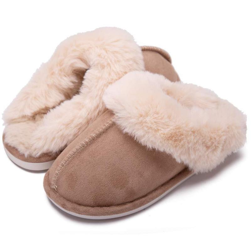 Luxurious Solid Color Fluffy Home Slippers - Ultra-Soft Sole, Cozy Platform Design, Plush Lined, Backless & Non-slip - Quiet Mute Shoes for Ultimate Comfort