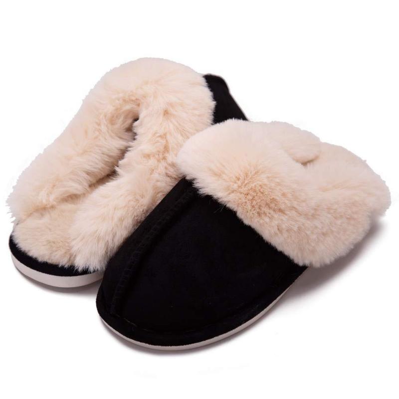 Luxurious Solid Color Fluffy Home Slippers - Ultra-Soft Sole, Cozy Platform Design, Plush Lined, Backless & Non-slip - Quiet Mute Shoes for Ultimate Comfort