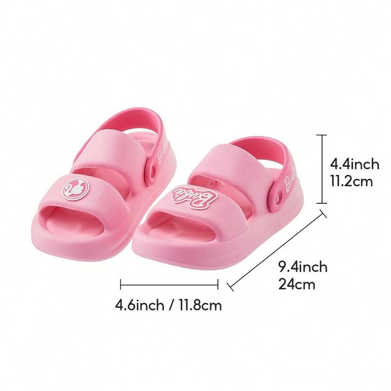 Barbie Summer Sandals Slippers For Women US Size 8-8.5 Non-slip Slippers Comfort EVA Material Open Toe Thick Beach Footwear Girl For Indoor and Outdoor Use Daily Used