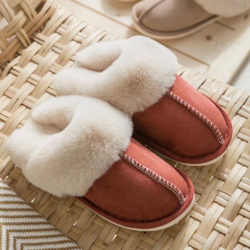 Luxurious Solid Color Fluffy Home Slippers - Ultra-Soft Sole, Cozy Platform Design, Plush Lined, Backless & Non-slip - Quiet Mute Shoes for Ultimate Comfort