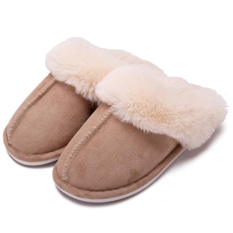 Luxurious Solid Color Fluffy Home Slippers - Ultra-Soft Sole, Cozy Platform Design, Plush Lined, Backless & Non-slip - Quiet Mute Shoes for Ultimate Comfort