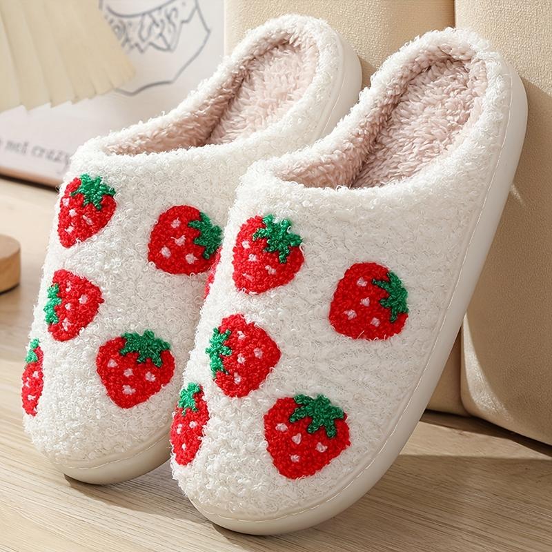 Cozy Cartoon Printed Womens Slippers - Soft Fabric Lined, Plush Comfortable Indoor Shoes with TPR Soles, Trendy Slip On Design for Relaxation at Home