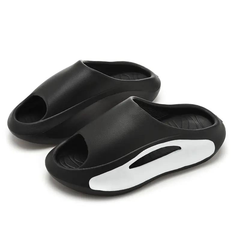 Men's Summer 2024 Casual Comfort Fish Mouth Shape Design Slides, Non-slip Soft Cushioned Slippers, Adjustable Open-toed Slides for Walking Shoes