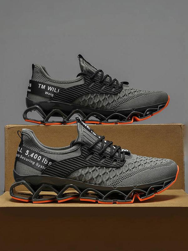 Men's Sporty Lace Up Low Top Sneakers, Casual Comfortable Breathable Running Shoes, Trendy All-match Sneakers for Daily Wear