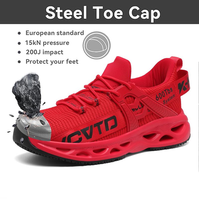 Steel Toe Sneakers for Men Women Lightweight Safety Shoes Comfortable Puncture Proof Slip On Indestructible Work Shoes