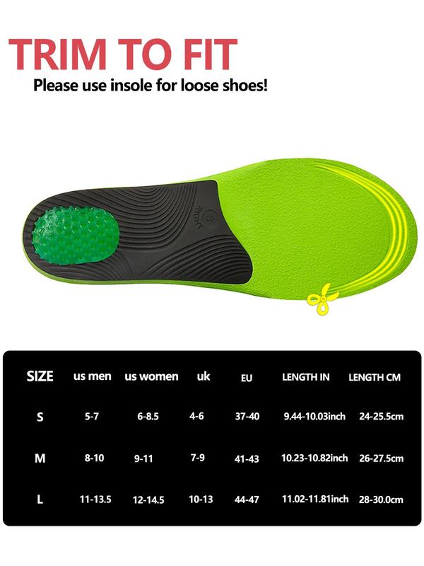 Simple Shoe Insoles, Breathable Comfortable Shoe Insert, Anti-slip Shoe Insoles for Men & Women