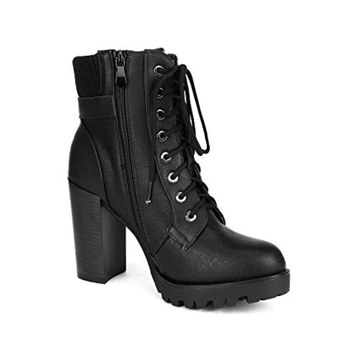 Dream Pairs Women's Chunky High Heel Ankle Boots