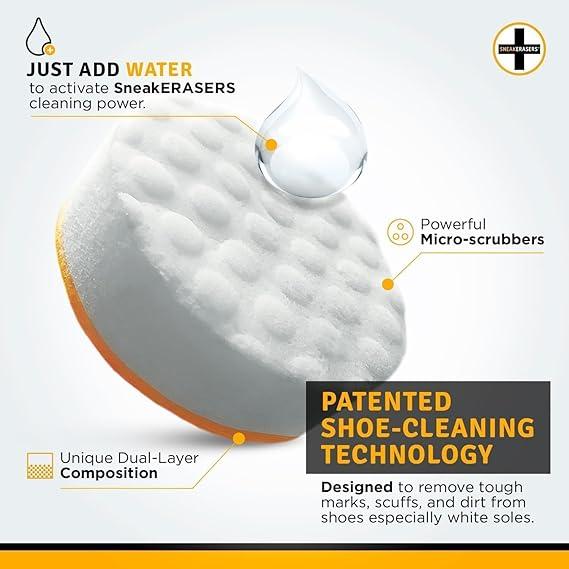 Instant Sole and Sneaker Cleaner, Premium, Disposable, Dual-Sided Sponge for Cleaning & Whitening Shoe Soles (1 Pack)