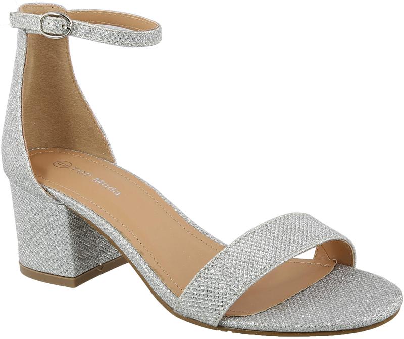 DARCIE-1 WOMEN'S HEEL ANKLE STRAP OPEN TOE