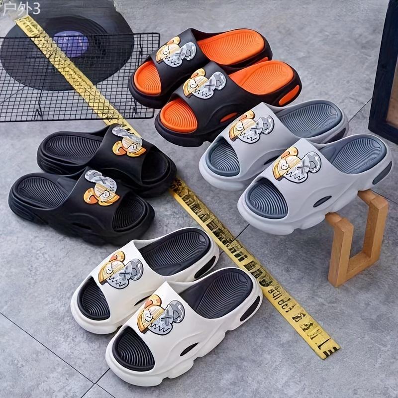 Unisex Trendy Soft Sole Durable Slippers, Comfy Non Slip Casual EVA Slides For Men's & Women's Outdoor Activities Flipflop Walking Shoes