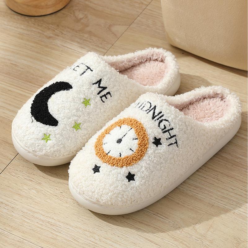 Women Fuzzy Cartoon Pattern Cotton Slippers, Memory Foam Fluffy Slippers, Cozy House Slippers, Indoor Outdoor Home Shoes