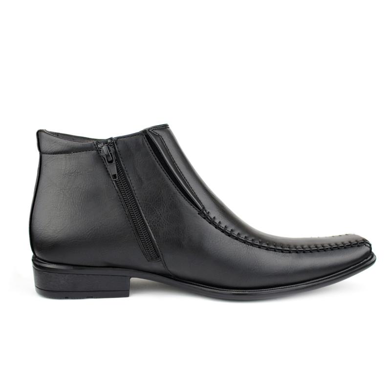 Men's Ankle Boot w  Zipper - Black