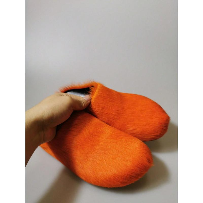 New Fluffy Slip-On Slippers, Autumn Winter Thick Bottom Casual Indoor&Outdoor Home Wear