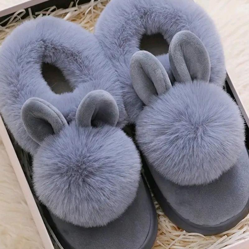 Christine Winter Cozy Fuzzy Slip-On Slippers for Women with Non-Slip Thick Sole - Girl