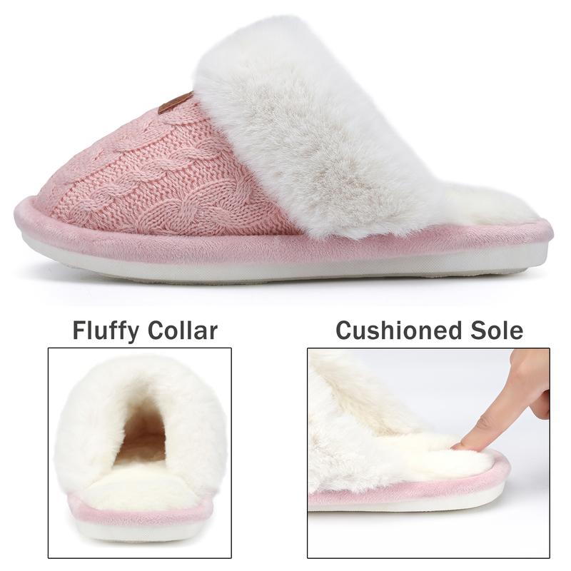 Women's Indoor Home Slippers Memory Foam House Bedroom Slippers Warm Non-slip Slippers Fuzzy Scuffs Outdoor Shoes Best Gift for Women