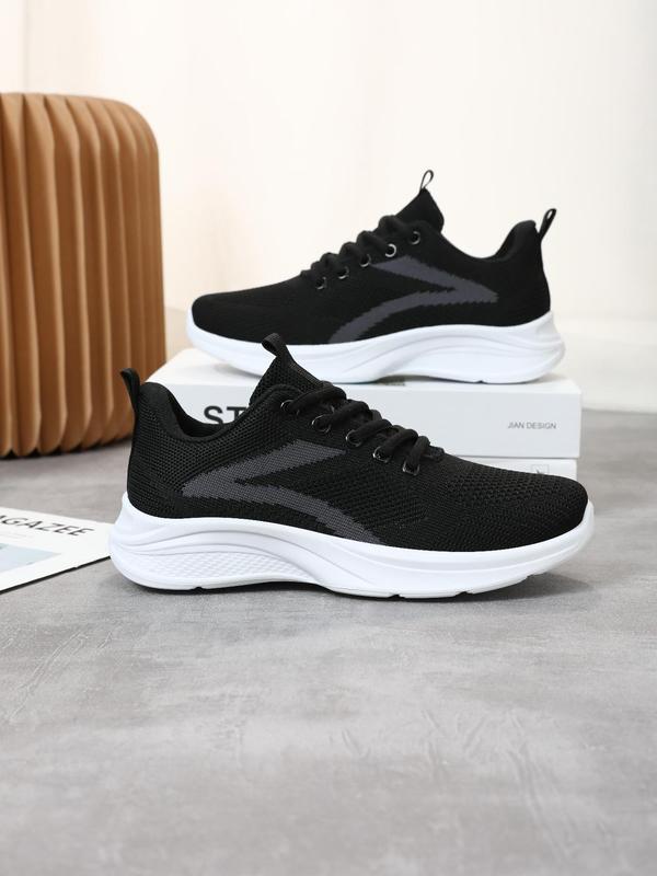 Women's Fashionable Colorblock Lace Up Low Top Sneakers, Casual Breathable Comfortable Sports Running Shoes, All-match Basic Shoes for Daily Wear