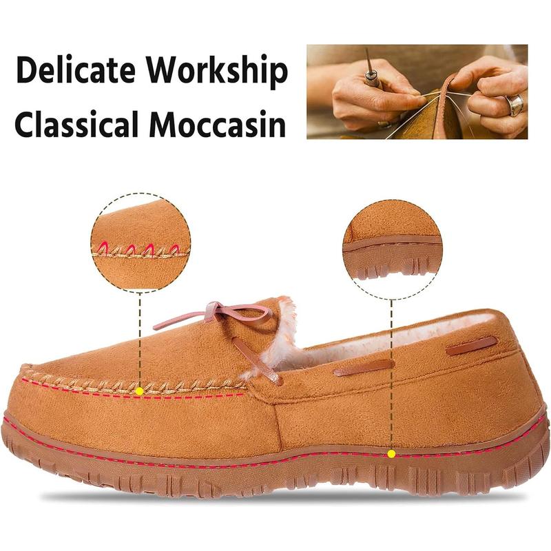 Mens Slippers indoor outdoor memory foam house shoes anti-slip moccasins slippers for men