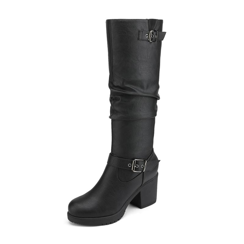 Dream Pairs Women's Chunky Heel Knee High Boots