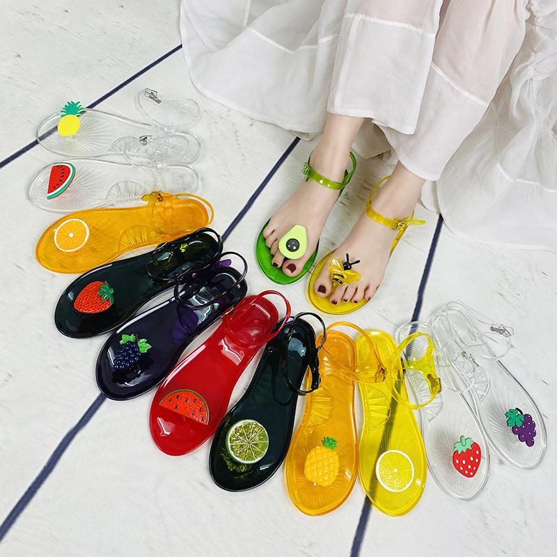 New cute fruit shoes New stylish summer flat beach shoes