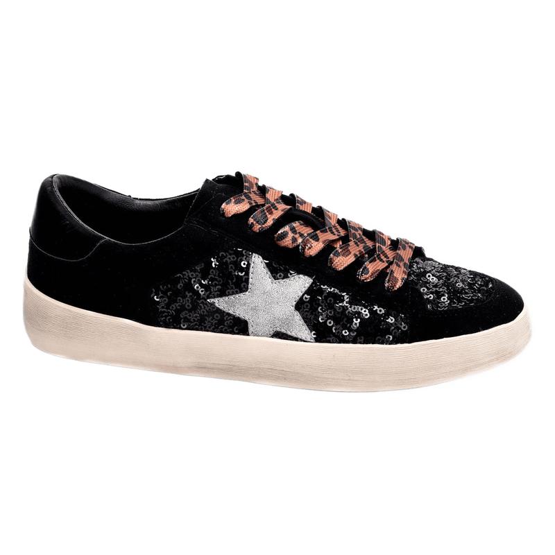 CORKYS ANOTHER ROUND SNEAKERS - BLACK SEQUINS