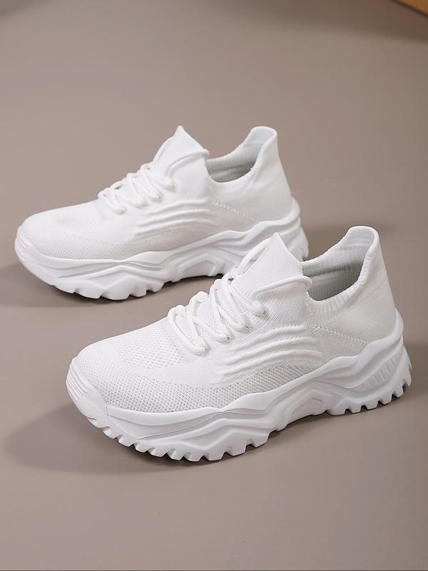 Women's Fashionable Lace Up Low Top Sneakers, Designer Shoes, Casual Comfortable Breathable Sports Running Shoes, All-match Basic Shoes for Daily Wear