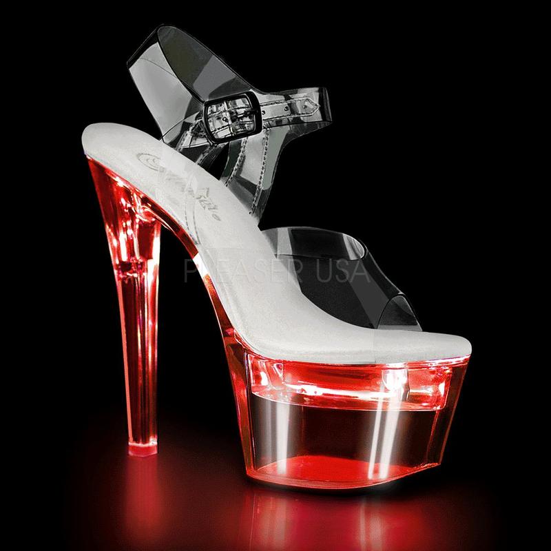 7 Inch Heel FLASHDANCE-708 Clear