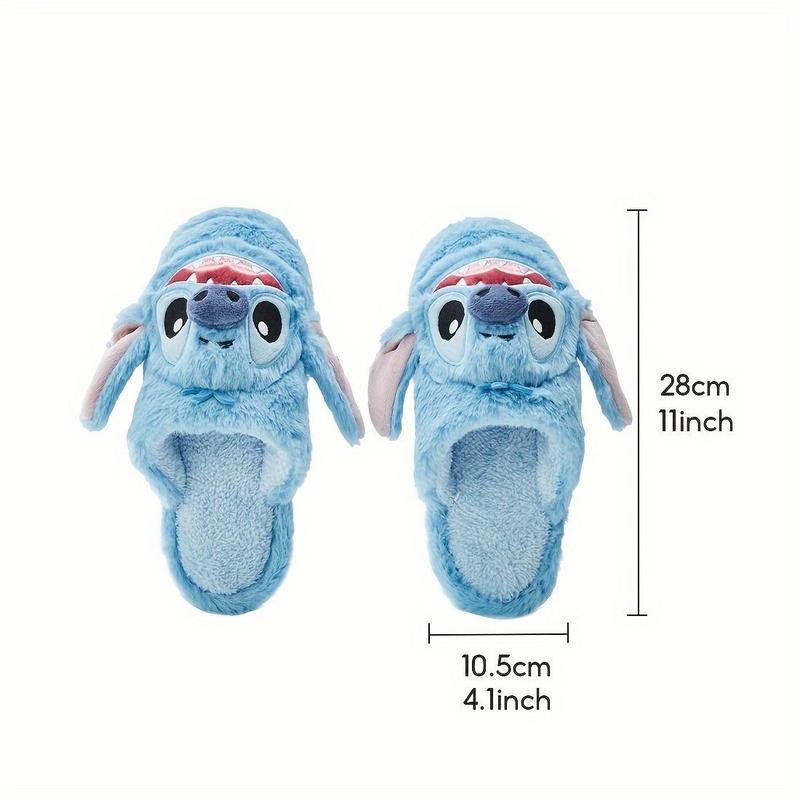 MINISO Disney Stitch Cozy Indoor Slippers | Cute & Lightweight Fall Winter Cartoon Slippers | Non-Slip Home Shoes for Women & Men | Unisex Comfortable Walking Shoes for Home Lovers