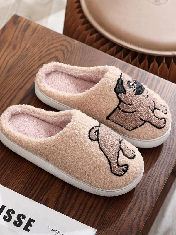 Women's Cute Cartoon Cat Pattern Plush Slippers, Casual Soft Comfortable Home Slippers, Warm Slippers for Indoor & Outdoor Use for Fall & Winter