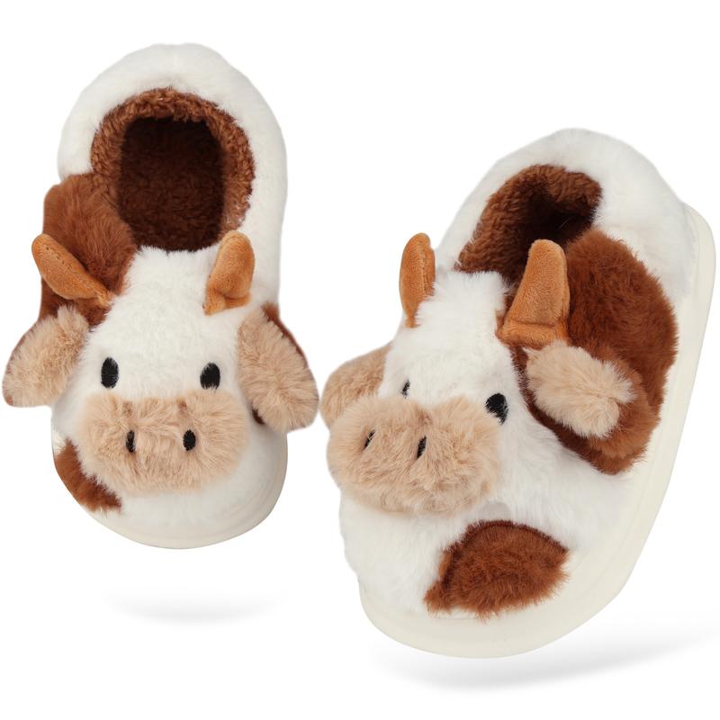 Cow Slippers Animal  Comfort Shoe Youth Fuzzy Slippers Comfy House Memory Foam Cute Soft Non-slip Flipflop Slide cartoon slipper