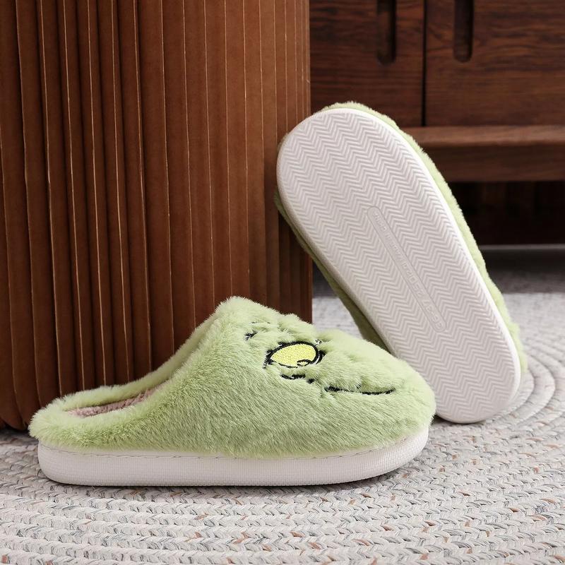 Christmas indoor soft home slippers men and women warm cotton bedroom slippers comfortable autumn and winter home slippers comfortable