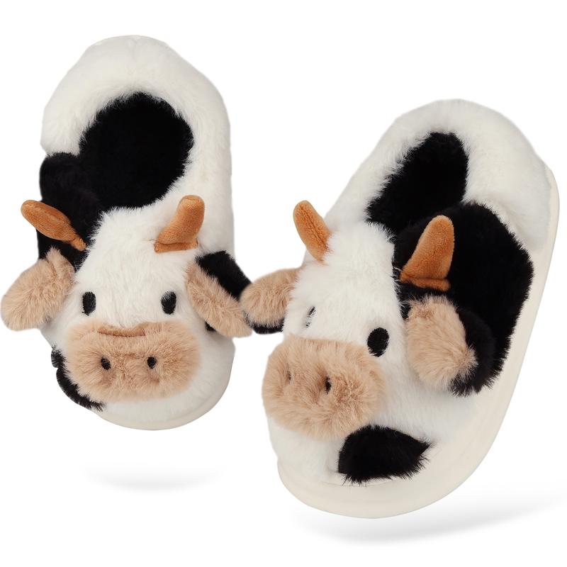 Cow Slippers Animal  Comfort Shoe Youth Fuzzy Slippers Comfy House Memory Foam Cute Soft Non-slip Flipflop Slide cartoon slipper