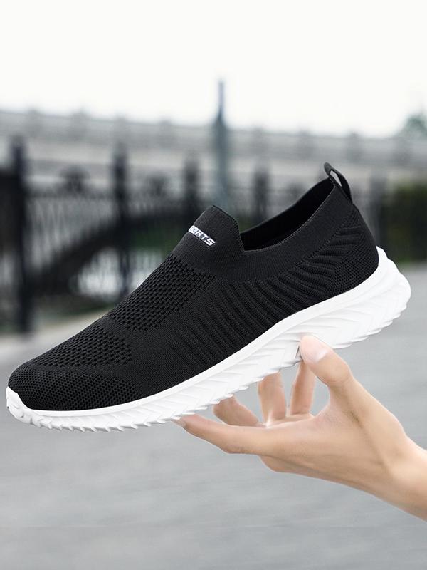 Men's Contrast Mesh Design Slip on Sneakers, Casual Comfortable Breathable Sports Running Shoes, Fashionable Sneakers for Daily Wear