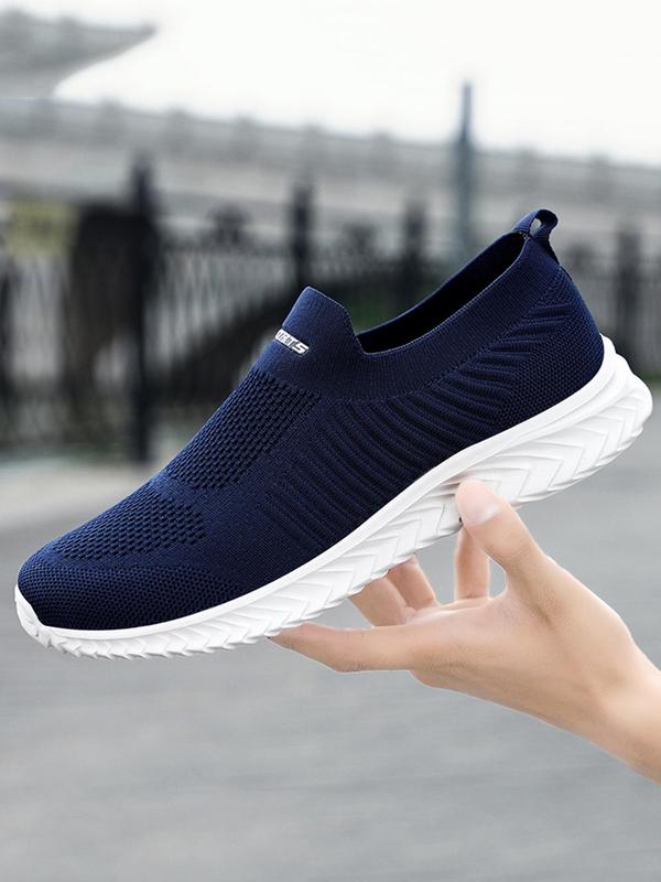 Men's Contrast Mesh Design Slip on Sneakers, Casual Comfortable Breathable Sports Running Shoes, Fashionable Sneakers for Daily Wear