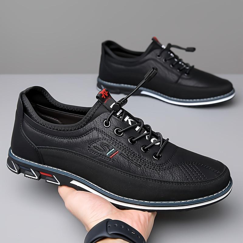 PLUS SIZE Men's Trendy Non Slip Casual Shoes With Adjustable Buckle, Comfy Casual Soft Sole Shoes For Men's Outdoor Activities