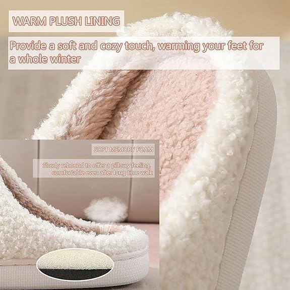 Women's Fuzzy Plush Slippers, Cozy Indoor Home Slippers, Lightweight Women's Bedroom Slippers, Couple Slippers