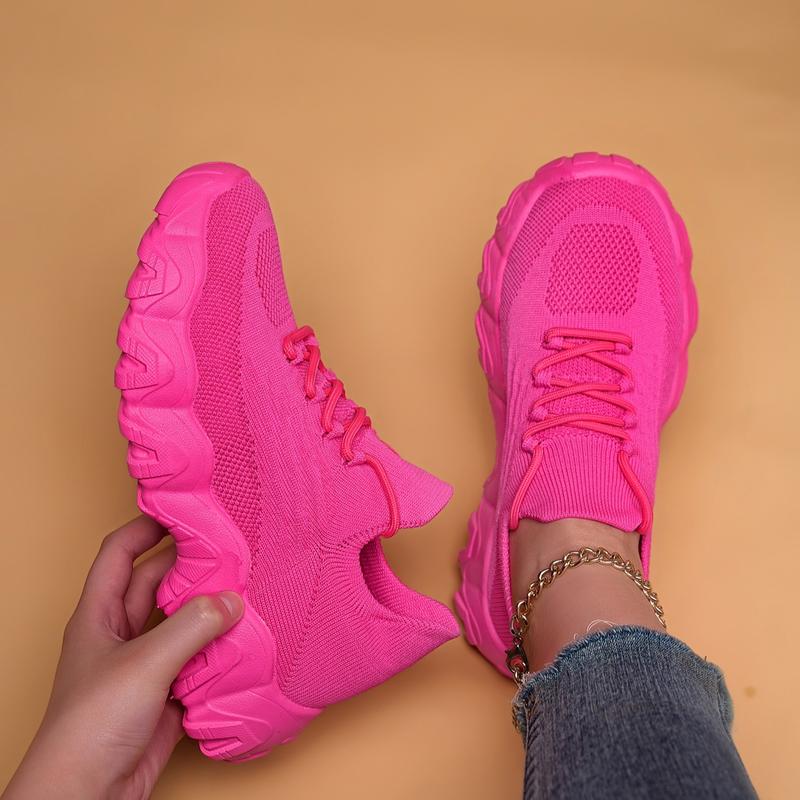 Women's four seasons casual fashion versatile casual sports shoes, Runner Footwear Trainer Training Athletic Closed Walking Shoes Girl Lace-up Low