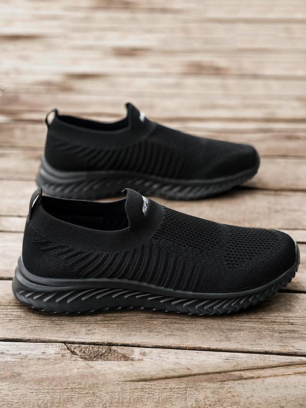 Men's Contrast Mesh Design Slip on Sneakers, Casual Comfortable Breathable Sports Running Shoes, Fashionable Sneakers for Daily Wear